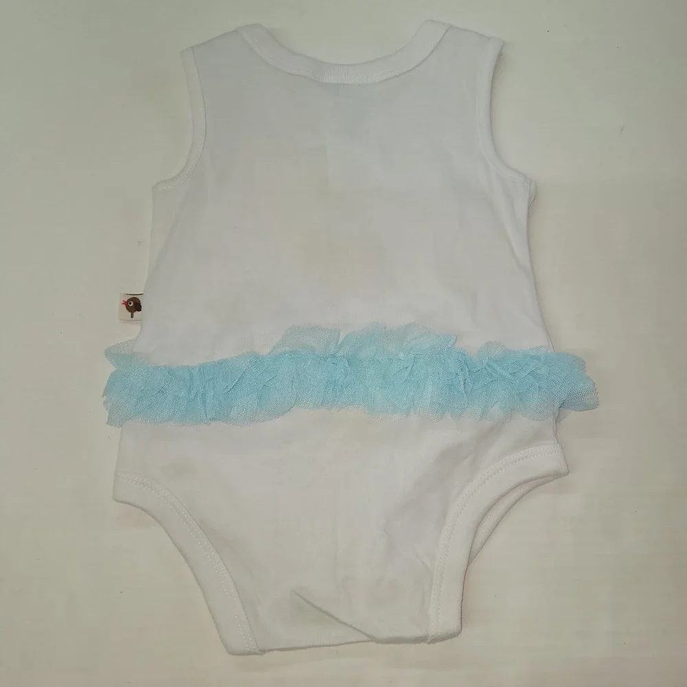 Tiny Tillia Shirt Infant 6-9 Months White One Piece Cotton Outfit Chicken‎ Egg